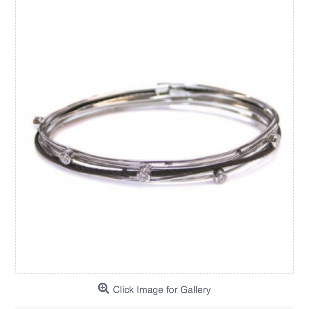 Charriol Black-silver Spinel Multi-Band Bracelet